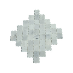 <span class=keywords><strong>JK</strong></span> đá cẩm thạch Gạch Mosaic Thủy Tinh kết hợp cắt đá cẩm thạch Pebble gạch đá Cẩm Thạch Trắng khảm cho tường trang trí - Product Image 2