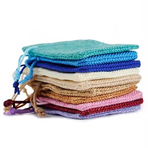 Sac de Noël en jute Sac de cadeau de Noël Pochette de sac de jute à cordon - Product Image 5