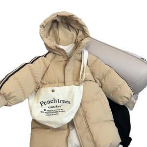 Manteau d'hiver long à capuche pour garçons et filles, nouvelle veste matelassée avec fermeture éclair, manteau chaud pour enfants - Product Image 3