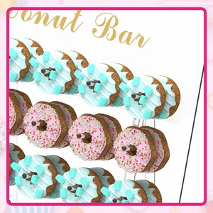 Support mural moderne en acrylique transparent de luxe, anti-rouille, avec revêtement UV, pour présentation de donuts, écologique, personnalisable pour fêtes et mariages - Product Image 5