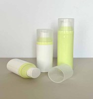 Flacon pompe cosmétique mat en plastique PP sans air 30ml 50ml 75ml pour soins de la peau et crème solaire, personnalisable avec logo