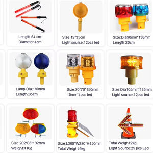 ROADSAFEソーラー警告灯ビッグアイズ赤<span class=keywords><strong>LED</strong></span>点滅バリケードブリンカー交通安全フクロウランプ道端バリケード照明 - Product Image 6