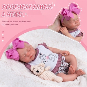 Muñeca Bebé Reborn Realista <span class=keywords><strong>de</strong></span> 18 Pulgadas, Bebé Niña Recién Nacida con Cuerpo Suave, Set <span class=keywords><strong>de</strong></span> Regalo para Niños, Futuros Padres y Abuelos - Product Image 2