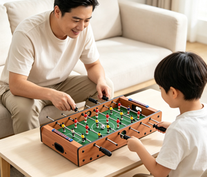 Mesa de Futbolín de Madera Miniatura, Portátil, de Operación Manual, Juguete de Fútbol de Mesa para Niños, Familia, Fiestas en Interiores, Entretenimiento - Product Image 4