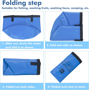 Cubo Plegable Portátil, Contenedor de Agua, Lavabo para Camping, Pesca, Senderismo, Viajes, Supervivencia al Aire Libre, Jardinería, Lavado de Autos - Product Image 4