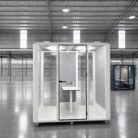 Cabine de réunion insonorisée moderne, modulaire, isolée, de luxe, standard, pour 6 personnes, acoustique, portable, pour studio, bureau, espace privé