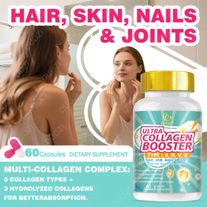 DUOZI Ultra Collagen Booster Capsules Type I II III V X 60 Capsules Soutien Cheveux Peau Ongles Articulations Sans Gluten - Product Image 6
