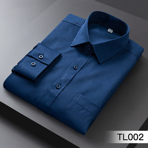 Camicie Casual elastiche <span class=keywords><strong>da</strong></span> <span class=keywords><strong>uomo</strong></span> a maniche lunghe di alta qualità all'ingrosso in tinta unita Slim t-Shirt <span class=keywords><strong>da</strong></span> <span class=keywords><strong>uomo</strong></span> in seta di ghiaccio - Product Image 2