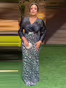 Taglie forti vestito <span class=keywords><strong>verde</strong></span> per le donne elegante signora abito <span class=keywords><strong>da</strong></span> sera <span class=keywords><strong>da</strong></span> <span class=keywords><strong>sposa</strong></span> Sexy abito <span class=keywords><strong>da</strong></span> festa abiti estivi - Product Image 3