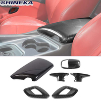 Autocollants décoratifs pour poignée de porte, levier de vitesses, accoudoir, panneau intérieur en ABS pour Dodge Challenger 2015 et plus, accessoires de voiture