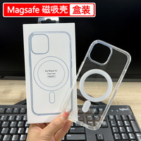 Coque de Téléphone Magnétique en Acrylique Transparent avec Emballage, Anti-Chute, pour iPhone 11 12 13 14 15 16 17 Pro Max 16E 17Air
