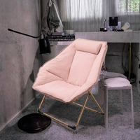 Fauteuil en cuir Timberight à structure en acier moderne, avec dossier capitonné, sans accoudoirs, pliable, écologique, pour hôtel et salon