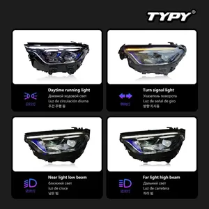 Kit de Faros Delanteros LED para Automóvil Benz GLC W254 2023-2025, Actualización Modificada con Nuevas Luces de Circulación Diurna y Señal de Giro Dinámica - Product Image 2