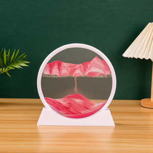 Relajante Reloj de Arena de Vidrio Redondo con Arte de Arena Fluida 3D, Paisaje Marino Profundo, Pintura de Arenas Movedizas, Decoración <span class=keywords><strong>para</strong></span> el Hogar, Adorno de Escritorio - Product Image 2