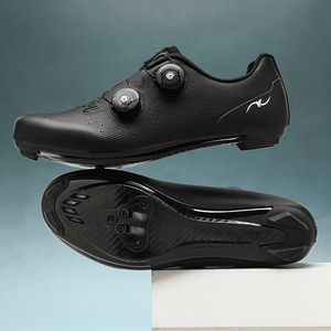 Chaussures de cyclisme sur route auto-bloquantes, respirantes, légères et anti-humidité avec <span class=keywords><strong>semelle</strong></span> en fibre de <span class=keywords><strong>carbone</strong></span> pour la course et le VTT - Product Image 3