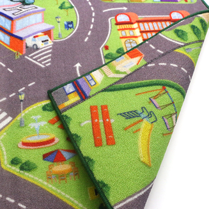 <span class=keywords><strong>Tapis</strong></span> de jeu pour enfants, 9 cm, imprimé en Nylon, espace de ville, éducatif, pour circulation de voiture - Product Image 4