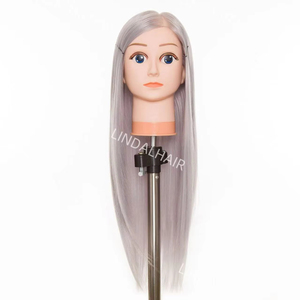 LINDALHAIR Tête de mannequin de cheveux Tête de poupée en cheveux synthétiques personnalisée pour enfants-Couleurs variées, jouet <span class=keywords><strong>d</strong></span>'entraînement à la coiffure pour petites filles - Product Image 5