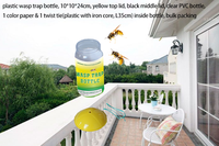 Piège à guêpes en plastique de haute qualité et durable, à suspendre, pour l'extérieur, contrôle des insectes, lutte antiparasitaire