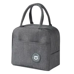 पोर्टेबल दोपहर के भोजन के बैग नए थर्मल अछूता दोपहर के भोजन के बॉक्स ढोना कूलर हैंडबैग Bento पाउच डिनर कंटेनर स्कूल खाद्य भंडारण बैग
