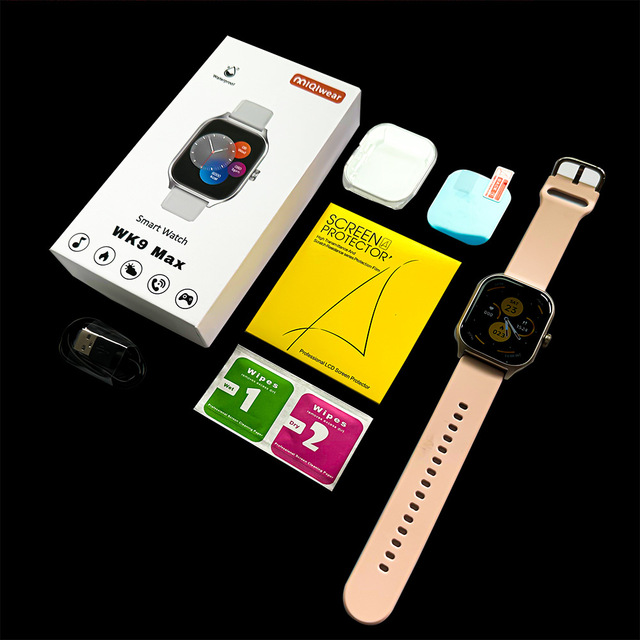 WK9 MAX Pro Smart Watch Square IPS for 4-Day Battery Fitness Music IP67 Touch Remote Camera Monitoring IOS Silica Gel 4G