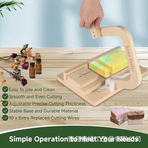 Wooden <b>Soap</b> Cutter Adjustable Wire Knife For Homemade Hand <b>Soap</b> Solid Form Craft DIY Tool - Product Image 4