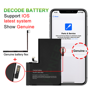 <span class=keywords><strong>Batterie</strong></span> au lithium PPNEB neuve de qualité A sans soudure pour <span class=keywords><strong>iPhone</strong></span> 14 ProMax, remplacement de <span class=keywords><strong>batterie</strong></span> avec décodage, 100 % de santé, résout les problèmes de pop-up, certifiée CE - Product Image 4