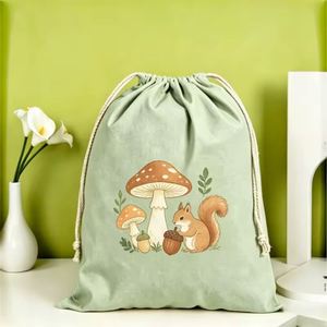 Sac à cordon pliable en toile décontracté et minimaliste personnalisé, grande capacité, durable, organisateur de vêtements pour armoire - Product Image 6