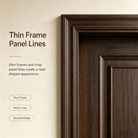 Porte pivotante en teck massif, double porte en bois sans ouvertures latérales, serrure intelligente entièrement automatique, portes en bois pour entrée de villa de luxe