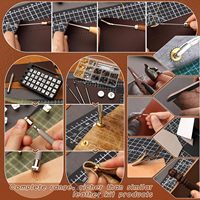 Kit d'outils de maroquinerie, outils de travail du cuir, kit de maroquinerie avec sacoche personnalisée pour travaux artisanaux, découpe professionnelle du cuir