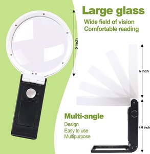 Lente d'<span class=keywords><strong>ingrandimento</strong></span> pieghevole regolabile con lenti d'<span class=keywords><strong>ingrandimento</strong></span> a <span class=keywords><strong>scala</strong></span> 3,5x 25X illuminata - Product Image 2