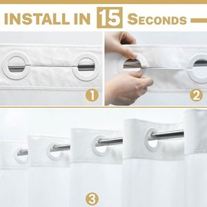 Rideaux Brilliantcare Plus très demandés, vente en gros, rideau de douche en tissu unique pour salle de bain, logo personnalisé - Product Image 2