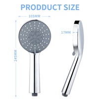 Douche à main DIY Johnmix 6 fonctions, finition chromée, en plastique ABS, haute pression, économie d'eau, installation facile, design moderne