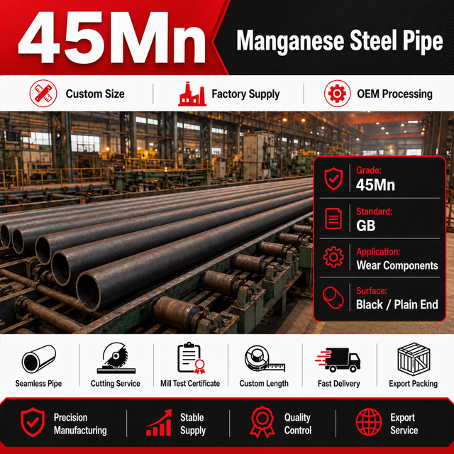 45Mn Manganese Steel Pipe Custom Size Factory Supply
