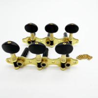 HIVE High-end Bestseller Style Mesoporous Shiny Gold Zinc Alloy 3R3L 6 String 1:14 Classical Guitar Tuning Pegs with Screw