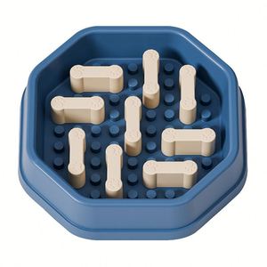 Automatic Modern Adjustable Difficulty Anti-Choke Tip-Proof Detachable Slow <b>Feeder</b> Bowl Dogs <b>Cats</b> Easy Clean Non-Slip Bottom - Product Image 6
