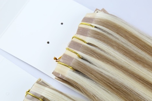 Extensions de cheveux à clipser de qualité supérieure, 100% cheveux humains, double épaisseur, cheveux vierges russes, lisses et ondulés pour tissage Genius - Product Image 5