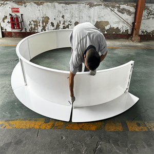 Panneaux de patinoire de hockey sur mesure pour sous-sol, barrière de mur de patinoire sportive, barrière de football, couleur blanche, 20*40m, panneaux de patinoire de floorball <span class=keywords><strong>en</strong></span> <span class=keywords><strong>plastique</strong></span> PP - Product Image 4