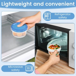 Juego de 5 Recipientes para Almacenamiento de Alimentos al Vacío, Recipientes Herméticos para Congelador, Dispensador de Alimentos Pequeño, Recipientes Apilables para Viaje, Tazón para Sopa - Product Image 2