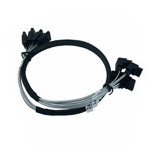 SATA à 4 série <span class=keywords><strong>ATA</strong></span> plié vers l'intérieur 90 degrés SSD câble de données de lecteur à semi-conducteurs câble de carte mère d'ordinateur - Product Image 3