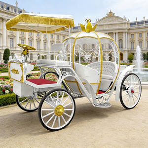 Chariot électrique sans <span class=keywords><strong>chevaux</strong></span> personnalisé en forme de citrouille Cendrillon pour cérémonie de mariage, marque ZOWN, 6 personnes, garantie de 2 ans - Product Image 1
