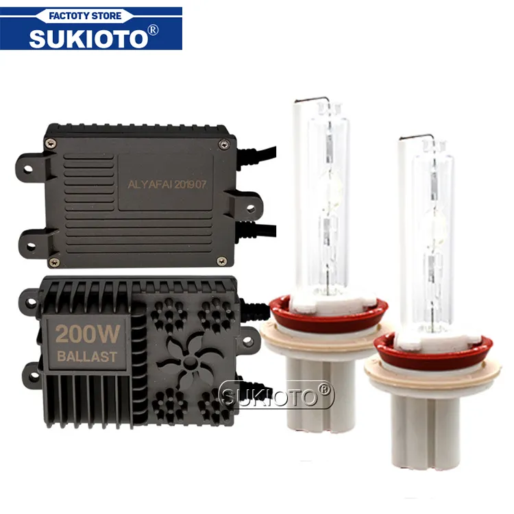 Alto potere premio di SUKIOTO 12V 200W Xenon ha nascosto la Base H1 H3 H7 H11 D2H 4300K della ceramica del corredo della zavorra del faro-lampadina dell'automobile 8000K