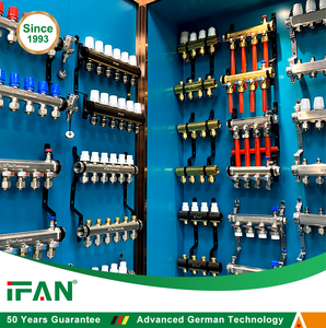 IFAN nhà sản xuất pex Manifold 4 cách nước Brass Manifold cho hệ thống sưởi ấm sàn sưởi ấm Manifold - Product Image 2