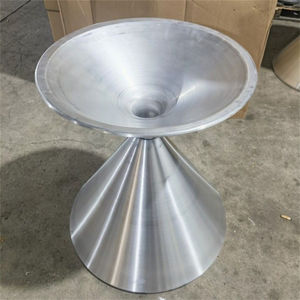 ODM <span class=keywords><strong>trompeta</strong></span> ovalada latón cepillado hierro acero aluminio redondo mármol Metal tulipán comedor tulipán Mesa pata Base - Product Image 6