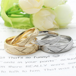 Geometric Design Titanium Steel <b>Ring</b> Unisex Wedding Band 23042 - Product Image 4