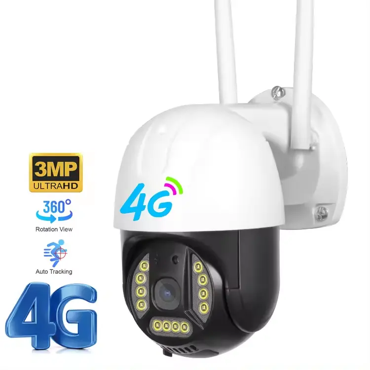 Wholesale 3MP 5MP V380 Pro Outdoor Camera 4G Sim Card LTE Security wifi CCTV PTZ IP Full Colorful Night Vision Auto WIFI Camera