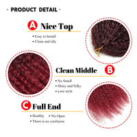 Extensions de cheveux synthétiques en fibre haute température pour tresses brésiliennes Marley de 28 pouces, épaisses, afro crépues, pour tressage au crochet, vente en gros