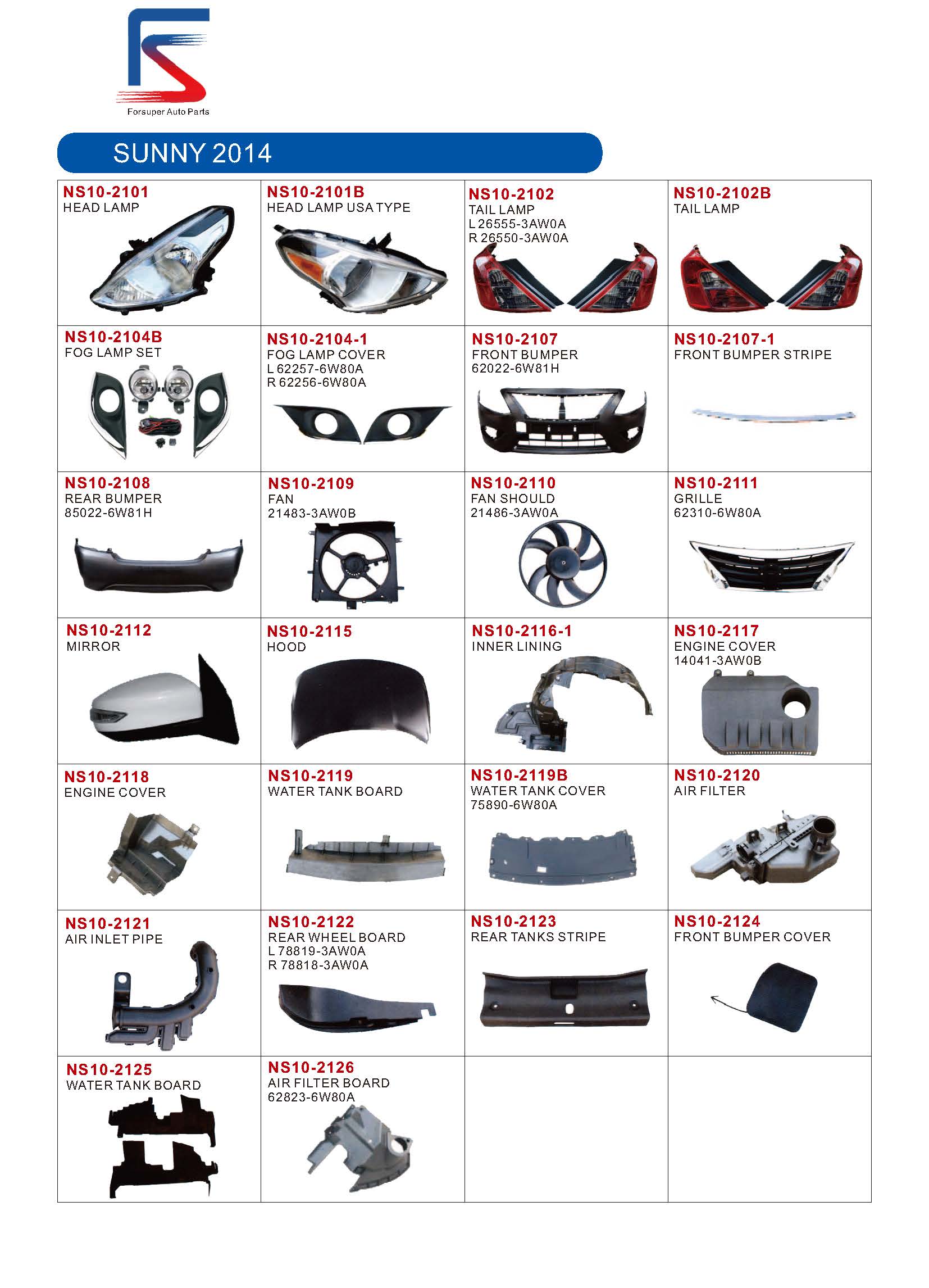 Front Bumper for NISSAN SUNNY 2020 - High-Quality Auto Parts