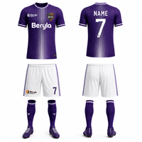 Uniforme de Fútbol Personalizado con Degradado Negro y Dorado, Estilo Francés Elegante, de Secado Rápido, Transpirable, Unisex, Venta al Por Mayor