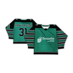 Camiseta de hockey sobre hielo con logotipo de equipo personalizado, jersey de hockey sobre hielo de deportes juveniles con diseño de retazos retro de poliéster sublimado - Product Image 1