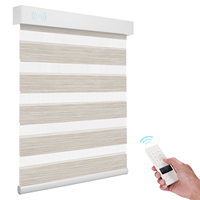 Persianas Enrollables Inteligentes con Control por Voz ZSTARR, Persianas Motorizadas con Bandas de Zebra, WiFi Tuya, Cortina de Ventana de Doble Capa